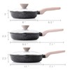 Kordisen Nonstick Frying Pan Set with Lids, 3 Piece Skillet