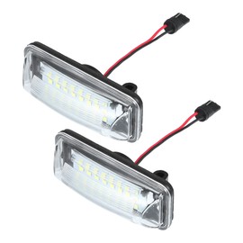 X AUTOHAUX 1 Pair LED License Plate Light Car Number Lamp Replacement White Light for Subaru Forester 2009-2015 for Subaru Legacy 2011-2015