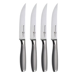 Messermeister Avanta 5” Fine Edge Steak Knife Set - German X50 Stainless Steel - Rust Resistant & Easy to Maintain - Includes 4 Steak Knives
