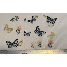 Beautiful Butterflies Iron on Fabric Appliques Pre-Cut