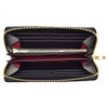 Rinre Long Wallet, Zipper, Round, Genuine Leather, Embossed Crocodile, Made
