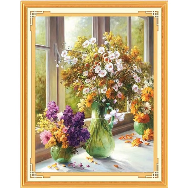 Qeerysew Cross Stitch Kits Stamped Full Range of Embroidery Starter