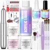 SAVILAND Acrylic Nail Kit with Drill: Professional 0.5Oz Clear/White/Pink Acrylic