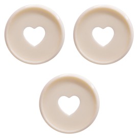 ITSYHPRO 33pcs Expansion Binder Rings Disc 1.1 Inches Plastic Discbound Discs Planner Discbound Notebook Accessories(White Heart,1.1inch/28mm 33pcs)