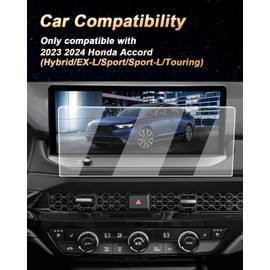 ECOZEN Screen Protector Compatible with 2023 2024 Honda Accord,12.3-Inch Navigation Tempered Glass Screen Protector Accord(Hybrid/EX-L/Sport/Sport-L/Touring) Accessories 9H Hardness Tempered Glass- Anti Fingerprints