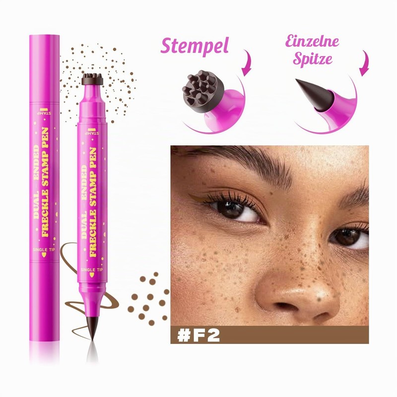 Laifu Braun Freckle Stamp Pen, 2 in 1 Magic Artificial