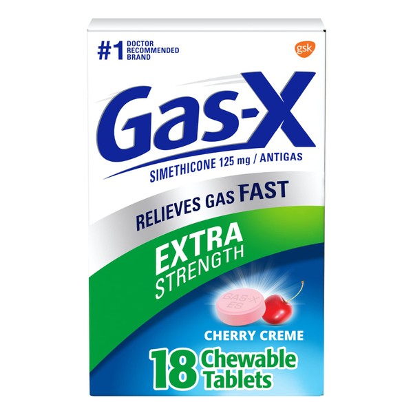 Gas-X Extra Strength Chewable Gas Relief Tablets with Simethicone 125