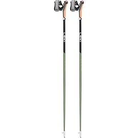 LEKI Flash Carbon Poles, Metallic Green, Black, 100 cm