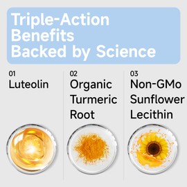 RimTuku 1400MG Liposomal Luteolin Supplement, Maximum Absorption, Potent Flavonoid Premium Antioxidant Supplement for The Brain 240 Capsules