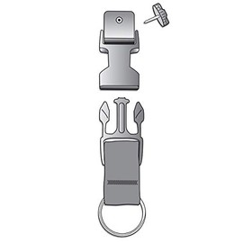 Gear Keeper Add-A-Clip Side Release With SR Accessory - Tool Holder for Flashlights, POL, SCBA Mask - Clip On Split Ring Accessory - Ideal First Responder, Industrial, Scuba, & Fishing Gear - USA Made