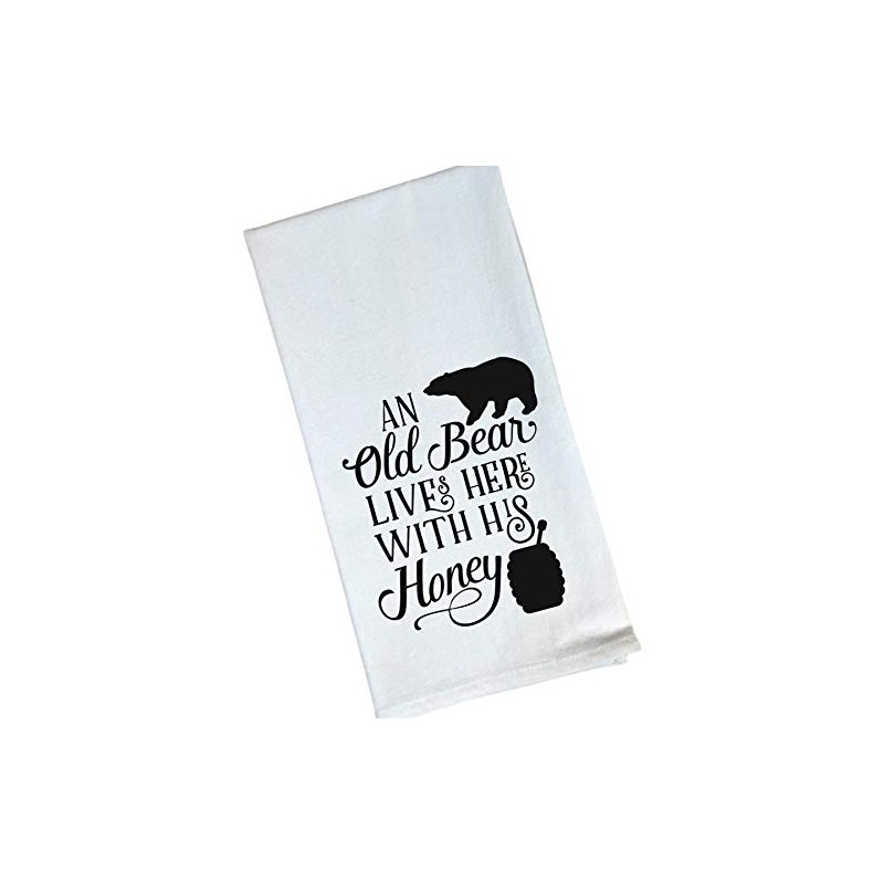 Funny Flour Sack, Tea Kitchen Towel - An Old Bear