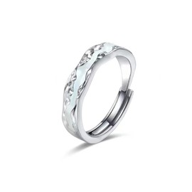 DivaGlamz Lymphatic Magtherapy Luminous Ring for Men Women, Adjustable Unclog Bloodstream and Lymph Nodes Torina Glow Rings for lovers Fashion gifts jewelry (Men's style)