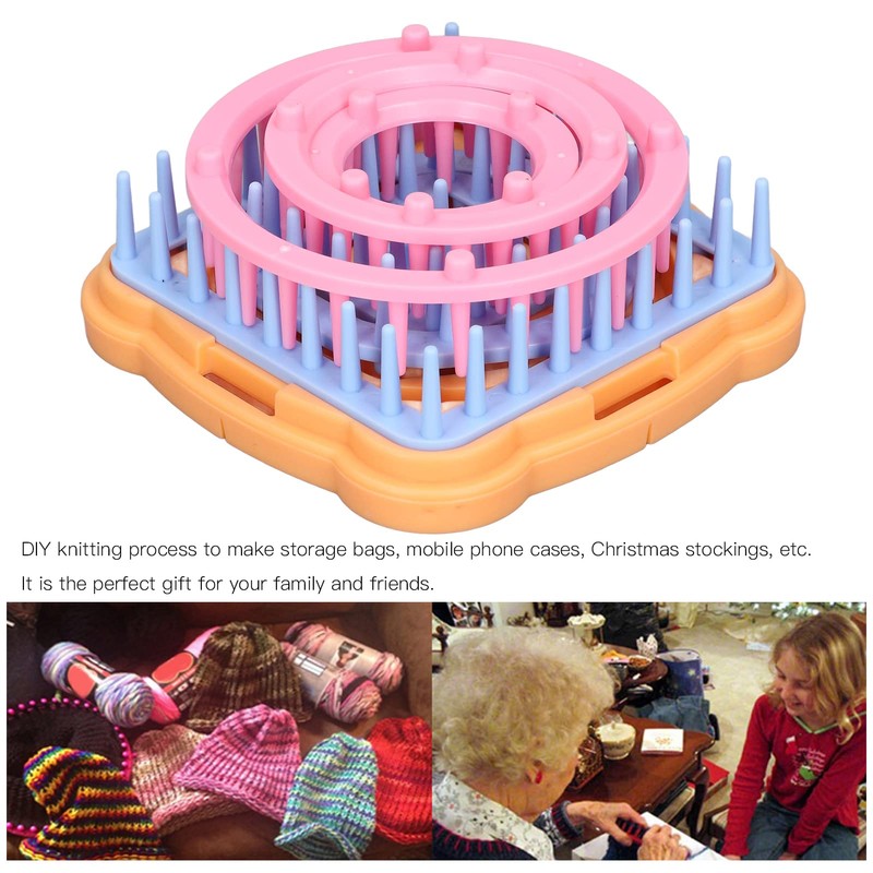 Zerodis Flower Knitting Loom Kit, Round Looms, Hat, Scarf, Scarf,
