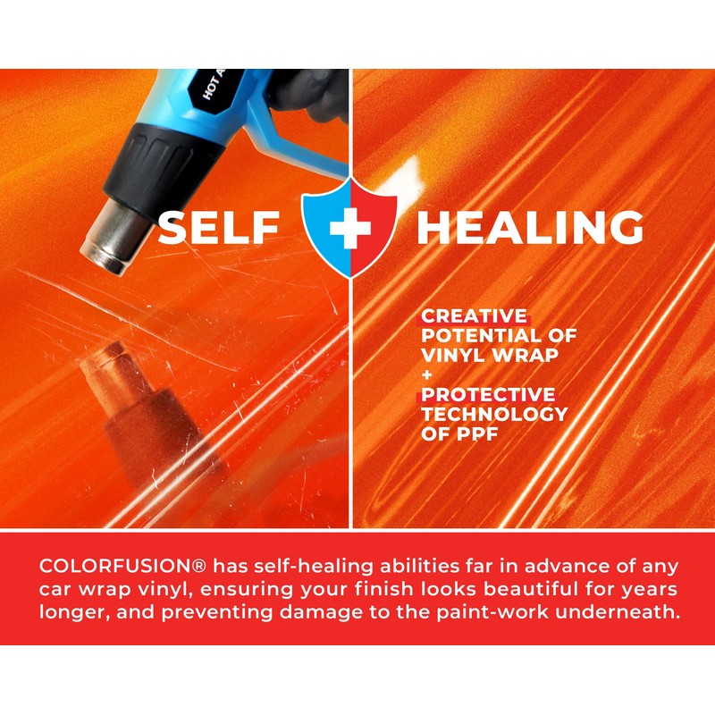 ColorFusion PPF by VViViD, Gloss Flame Orange Dry Apply PPF