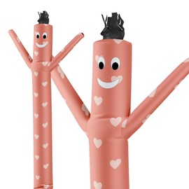 LookOurWay Air Dancers Inflatable Tube Man Attachment - 10 Feet Tall Wacky Waving Inflatable Dancing Tube Guy for Business Promotion - Blower Not Included - Valentine's Day Themed Hearts