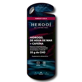 Herooj Hidrogel Energético con Agua de Mar 60gr por stick con Cafeína Vitaminas y Minerales para Energía y Rendimiento Deportivo, Recomendado para durante el ejercicio. (PACK 10, COLA)