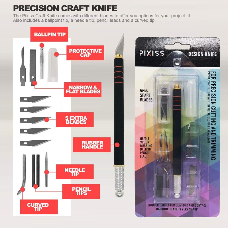 Printmaking Supplies Starter Kit by Pixiss - 3x Stamp pad,