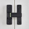 Wocoe 3 Packs Black 90/180° Barn Door Lock，Zinc Alloy Flip
