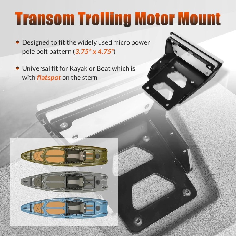 for Kayaks Transom Trolling Motor Mount Motor Bracket Kit for