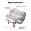 EVIL ENERGY 4'' Exhaust Clamp,Lap Joint Band Clamp Stainless Steel
