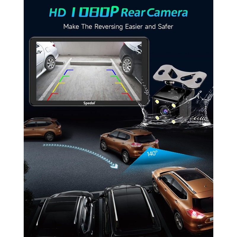 Spedal Car Play with Backup Camera, Portable CarPlay and Android