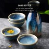 DOITOOL Sake Bottle Japanese Sake Set Ceramic Pot Japanese Cup