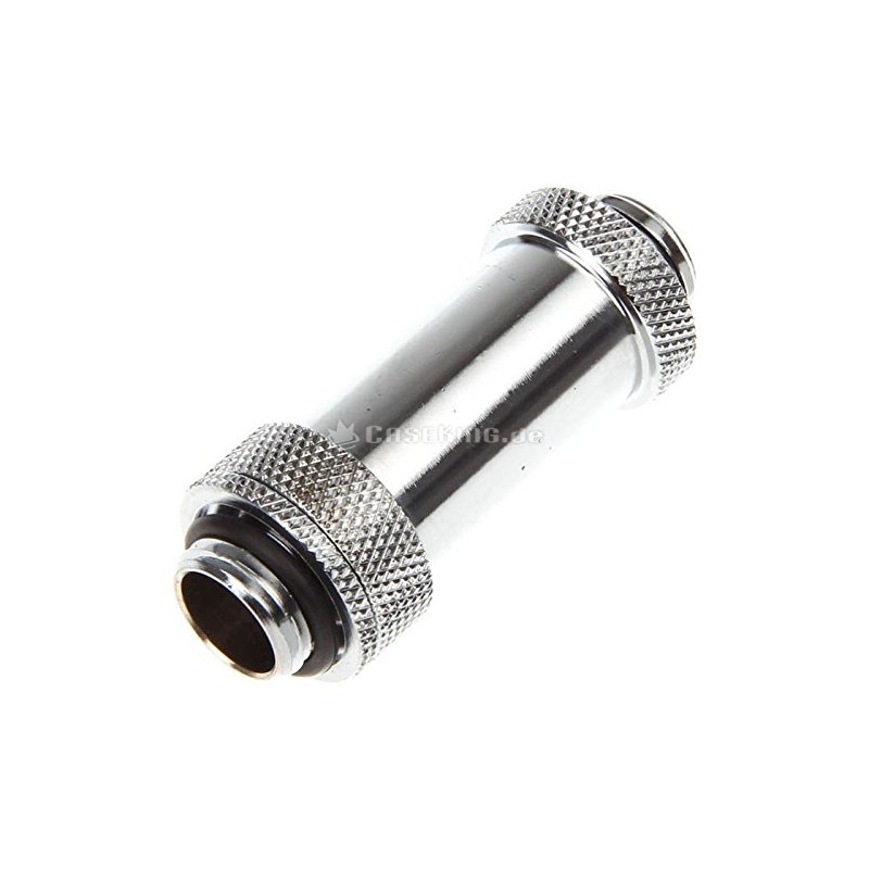 Bitspower G1/4" Adjustable Aqua Link Pipe (41-69mm), Silver Shining