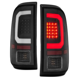 For 2008-2016 Ford F250 F350 F450 Tail Lights Rear Lamp Assembly,White Inner C-Tube Led Replacement Brake Lamp Taillight Clear Lens Black Housing