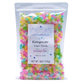 HOSHINOUTAGE Konpeito Japanese Star Sugar Candy Utaboshi series 18oz [510g] (Mix)