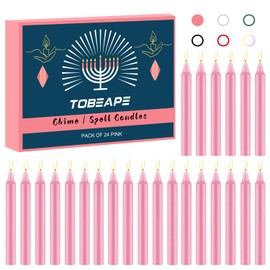 Tobeape – Set of 24 Pink Spell & Chime Candles – 4" Tall Unscented Mini Taper Candle for Witchcraft, Wiccan Altar, Magic Tools, Rituals, Prayer, Meditation and Party Decoration