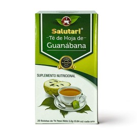 SALUTARI Soursop Leaf Tea – 20 Soursop Tea Bags – Premium Herbal Ingredients – Graviola Tea Dietary Supplement – Supports Cell Regeneration, Immune System