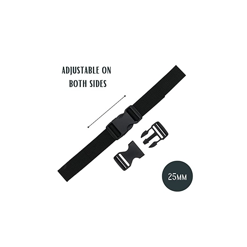Plastic Side Release Buckle Clip for Luggage, Rucksack/Back Pack, Webbing