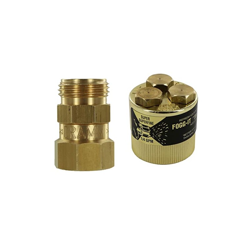 Fogg It 1/4 GPM Brass Misting Nozzle with Dramm Brass