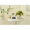 Seiko Clock SQ323W Digital Tabletop Alarm Clock, Radio Controlled, White,