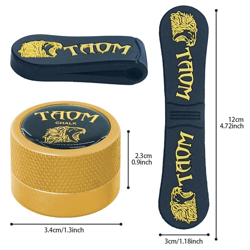 TAOM Pool Chalk Holder with Fixed Belt Clip, Portable Magnetic