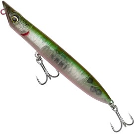 Savage Gear Slap Walker Topwater Lure for Anglers – Dimpled Surface, Ultra-Long Cast Design, Built-in Rattle – Seabass, Barracuda, and Other Predatory Fish, Ideal for Saltwater Ghost Brown 12.5 cm