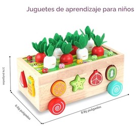 Juguetes Montessori de madera educativos para bebés niños y niñas de 1, 2, 3 años, juguetes de clasificación de formas para el primer cumpleaños, rega