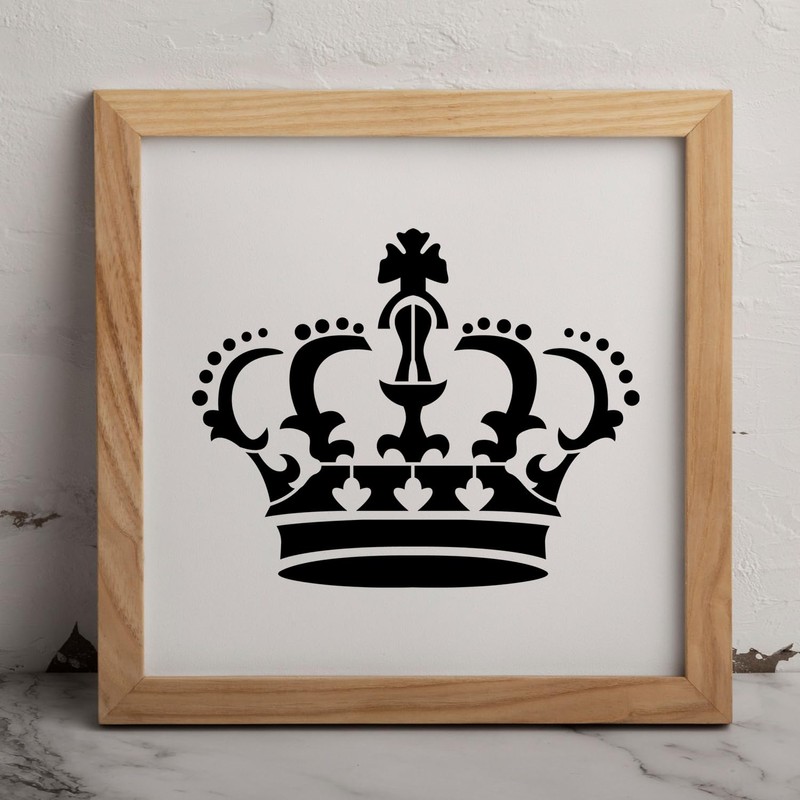 MAGJUCHE Crown Stencil 6 Inches, Reusable King Stencil for Painting