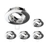 ledscom.de 5 pcs. recessed Ceiling Frame CIRC, Round, swivelling, Glossy