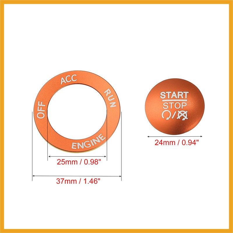 Partuto Engine Start Stop Button Cover Kit One Click Push