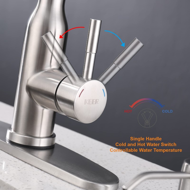 Touch Kitchen Faucet,KEER Smart Kitchen Sink Faucet with Pull Down