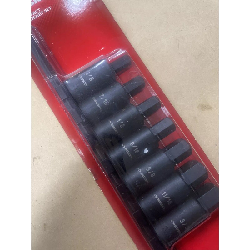Husky 7 Piece 1/2 Hex Bit Impact Socket Set SAE