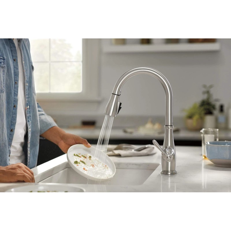 Peerless Brushed Nickel, Single Hole Kitchen Faucet, Stainless P7965LF-SS