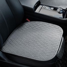 Gloserin Linen Car Seat Covers for Cars - Non-Slip and Soft, 2 PCS Bottom Seat Cover Protectors with Storage Pocket, Linen Front Seat Covers Used for SUVs, Cars, Sedans (Light Grey)