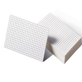 50 Grid Index Cards-Note Cards Double, Graph-Ruled 0.25", Double-Sided, 4 x 6 Inch.