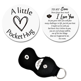 To My Son Gifts from Mom Son I Love You Gifts for Him Pocket Hug Token Keychain Gifts for Son Long Distance Inspirational Gifts for Men Teen Boys Son Graduation Christmas Birthday Gifts for Men Male