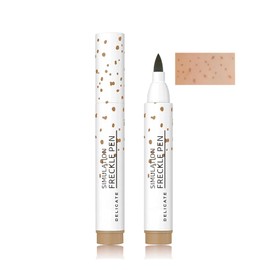 3-in-1 Light Brown Natural Lifelike Freckle Pen – Natural & Waterproof, Long-Lasting and Easy to Apply – Soft Tip for Effortless Sun-Kissed Makeup, Dual-Use as Eyebrow Pencil or Eyeliner