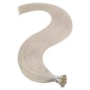 YoungSee 24inch Real Hair Extensions Nano Ring Platinum Blonde Remy