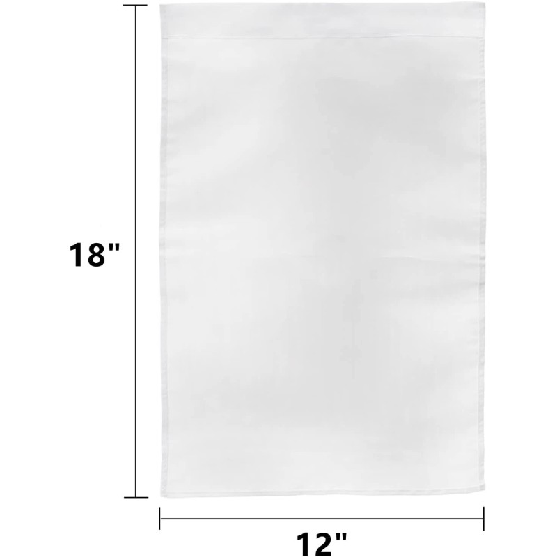 DEAYOU 36 Pack Blank White Garden Flags For Diy Decoration