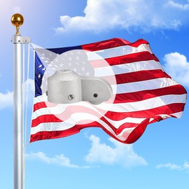 NQ Flag Pole Truck with Nylon Pulley for 1.6" to 2" Diameter USA Flag Poles,Heavy Duty Flag Pole Halyard Truck,Aluminum Alloy Flag Pole Truck (2", Sliver)
